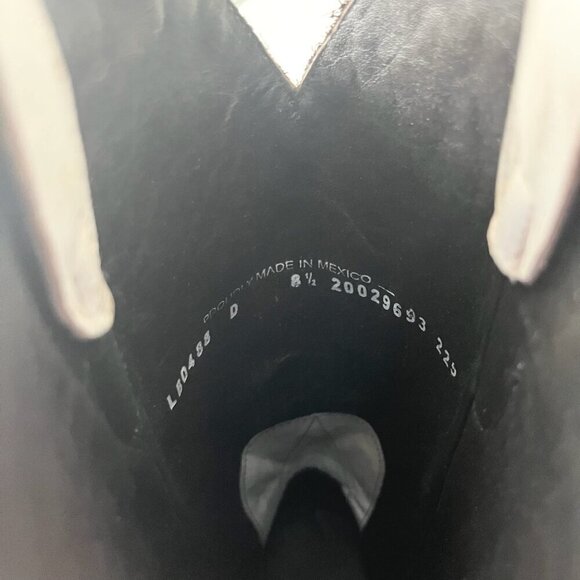 Lane LEXINGTON Women Cowboy Boots 8.5 White Leather Western Cowgirl Mid Calf - Picture 12 of 14